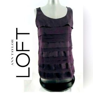 Ann Taylor LOFT Layered Tank Top Size S🌹Summer 100% Cotton Stretchy Casual